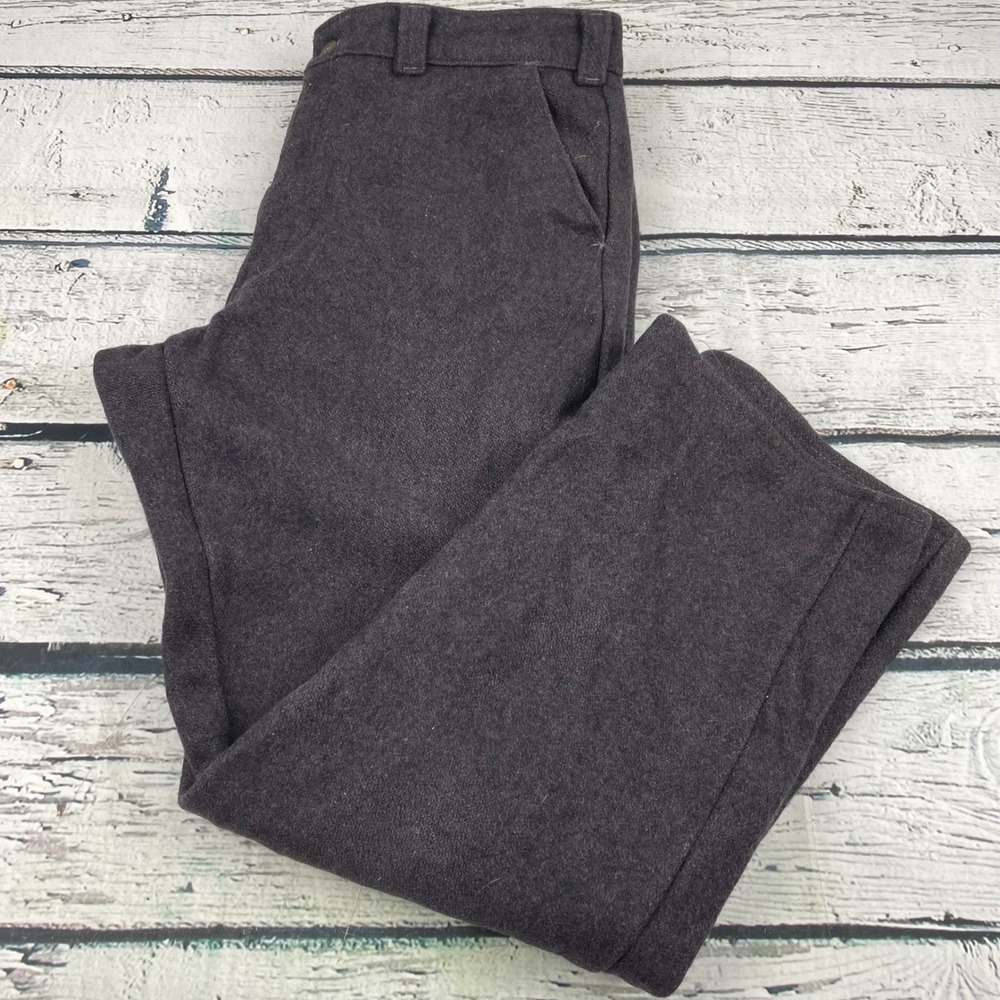 Codet Wool Blend Pants Trousers Brown Heathered Workwear Vintage Size 36x33 FLAW